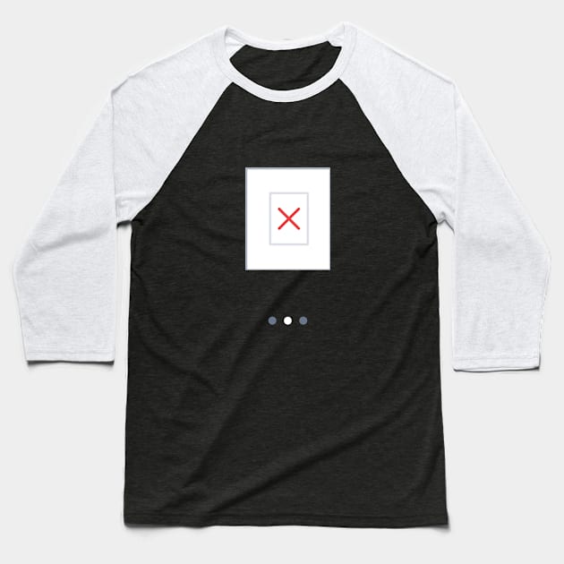 Broken Image Baseball T-Shirt by alexandrubuncea